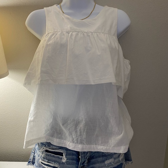 Off Shoulder White Ruffle Top - Picture 3 of 4